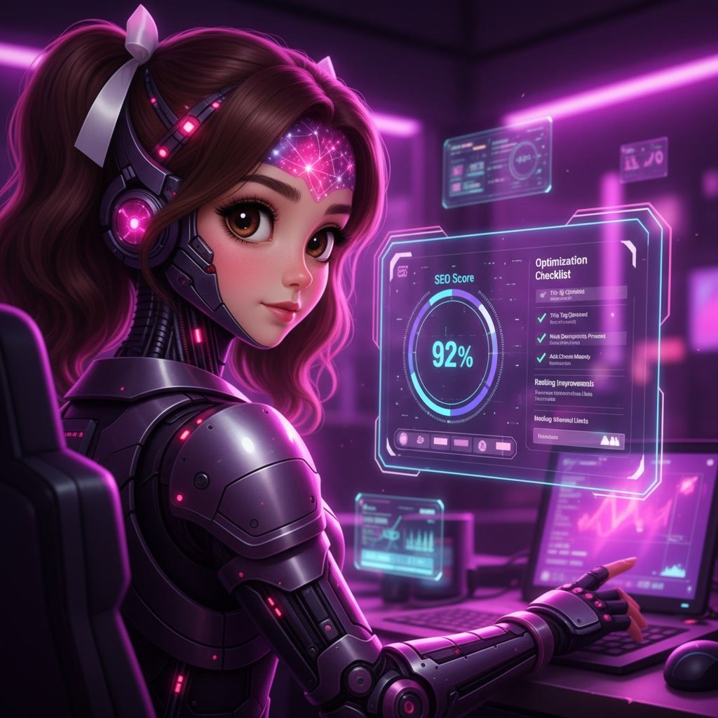 Surfer SEO content optimization dashboard showing SEO score and improvement recommendations