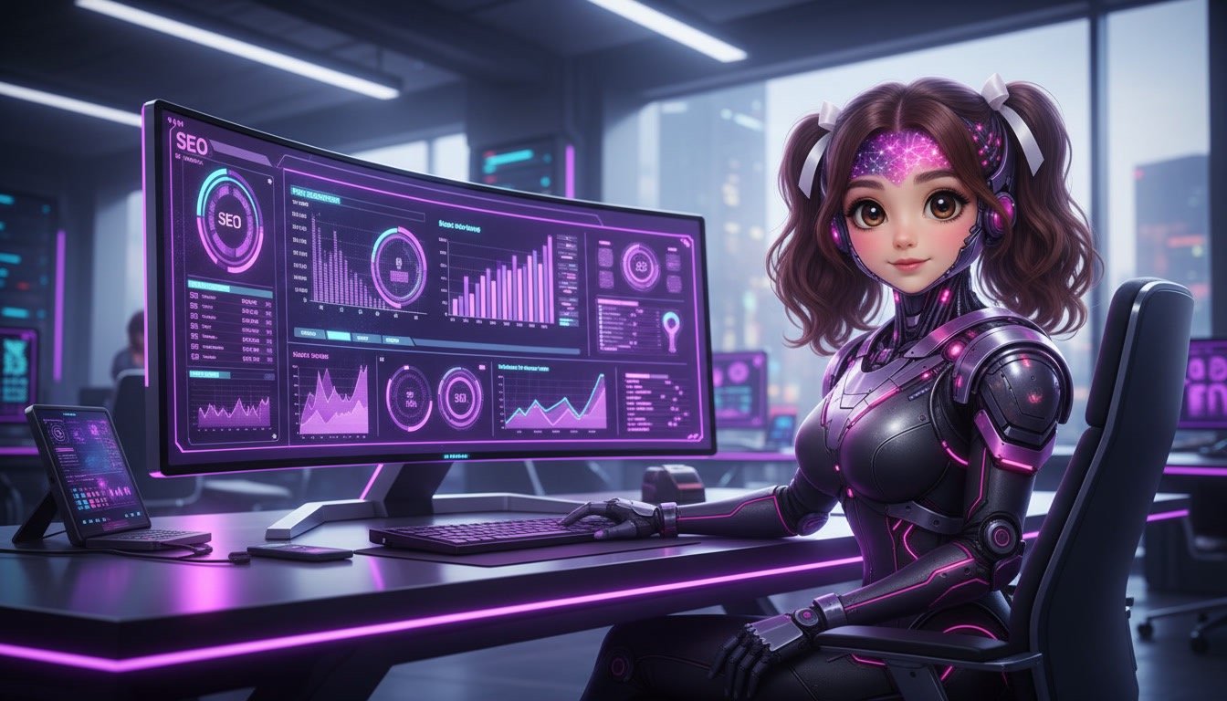 AI SEO tools dashboard showing keyword and ranking optimization features