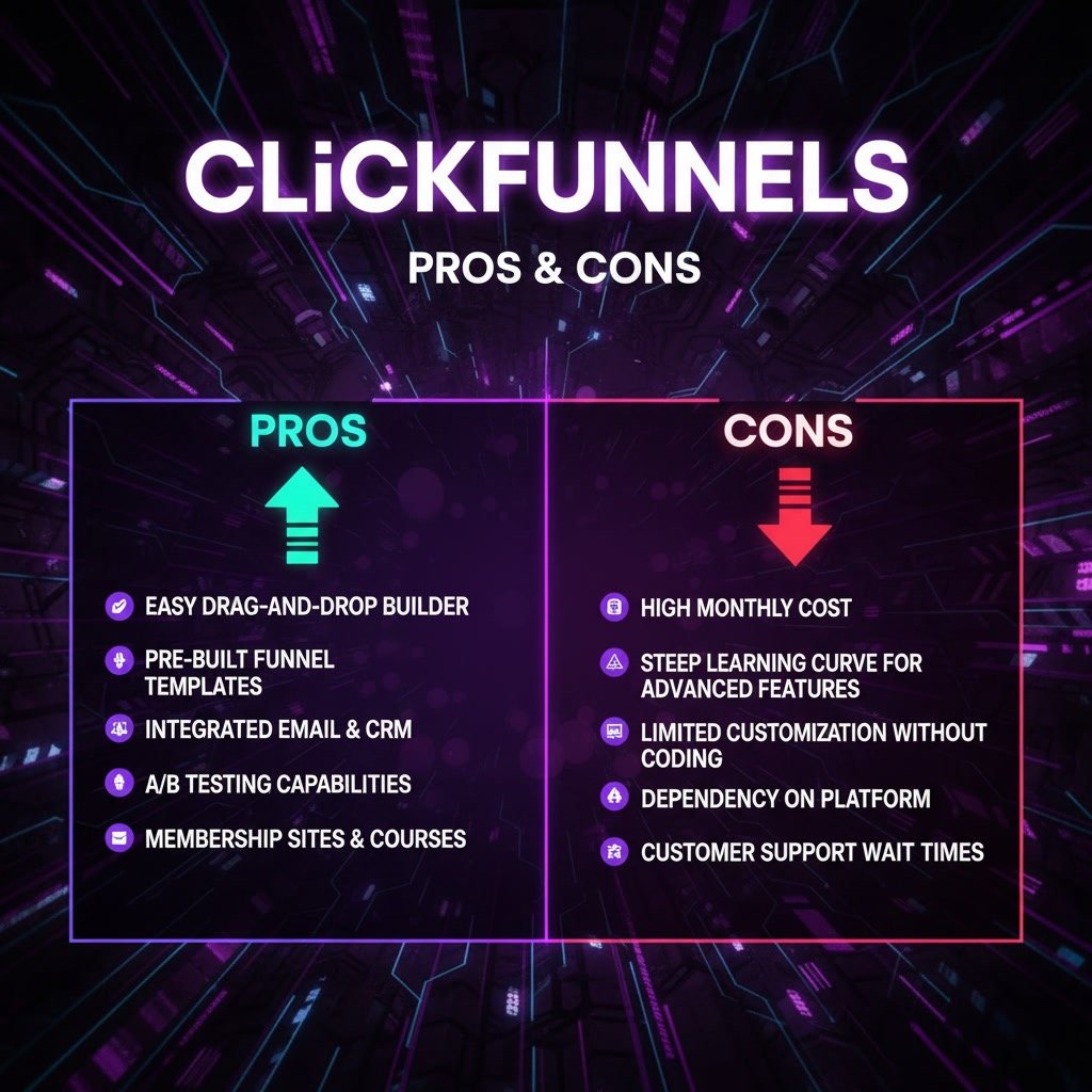 is ClickFunnels worth it pros and cons comparison