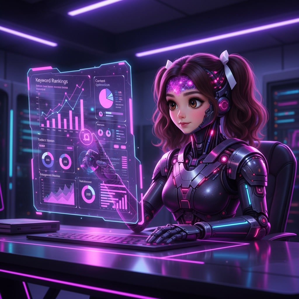 best AI writing tools for SEO dashboard with AI assistant analyzing content performance