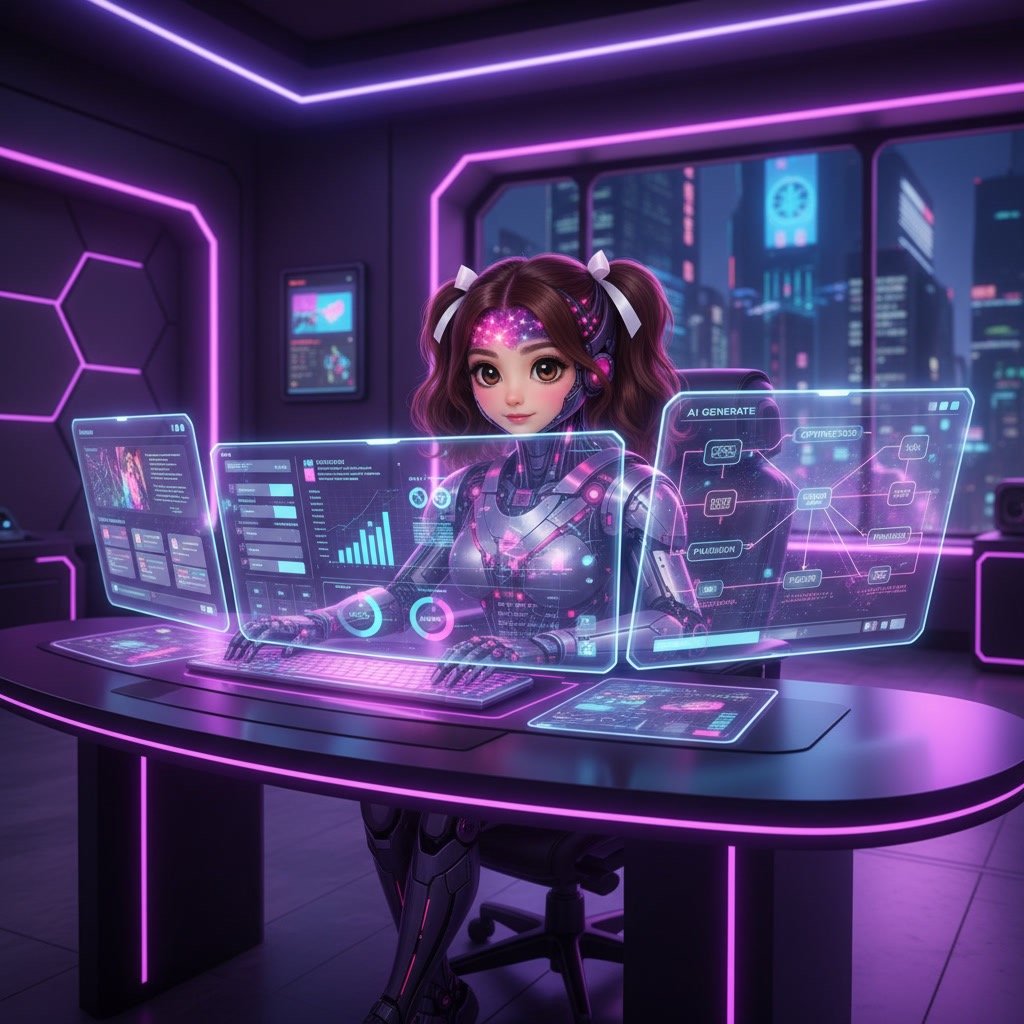 AI assistent using multiple AI tools and automation dashboards to generate income online