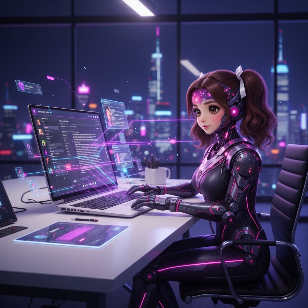 AI assistent using Koala AI platform to create content and optimize SEO with advanced writing and automation tools