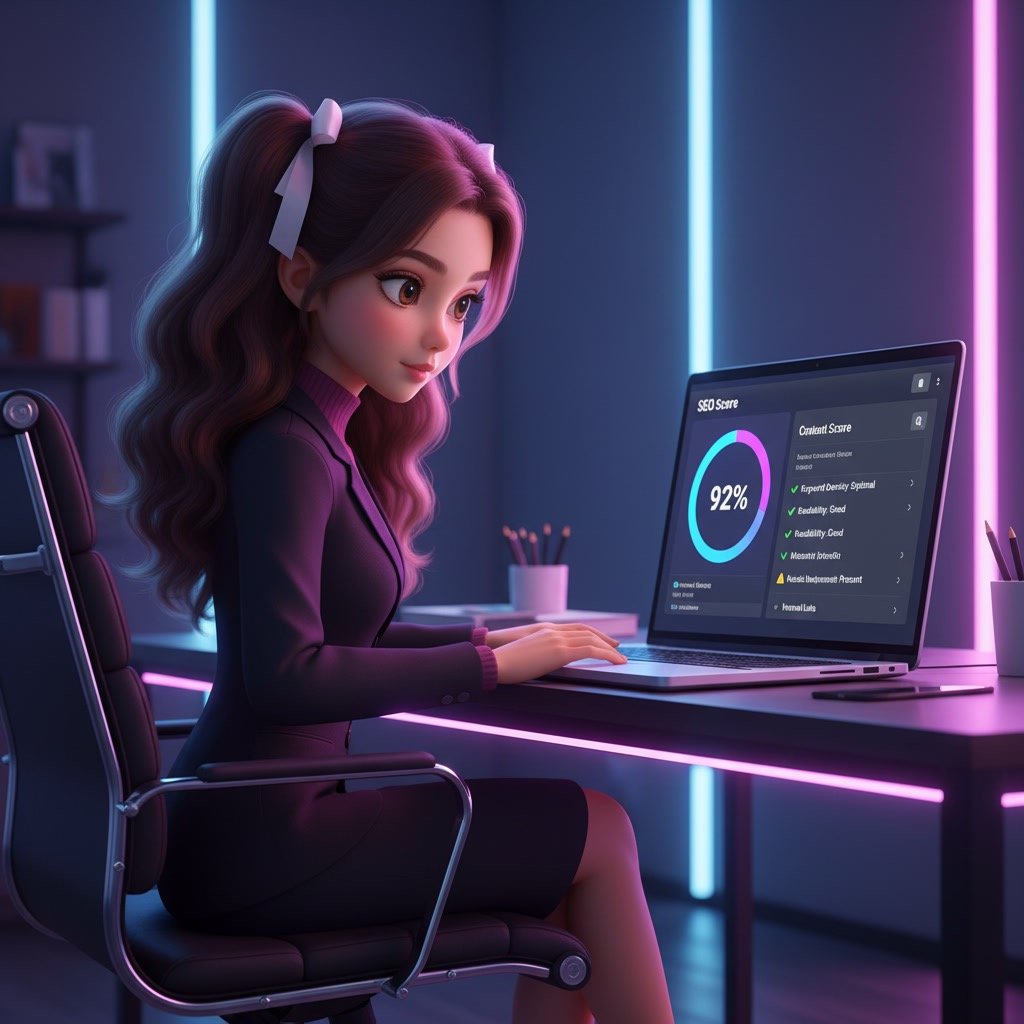 NeuronWriter SEO score dashboard showing content optimization and ranking indicators