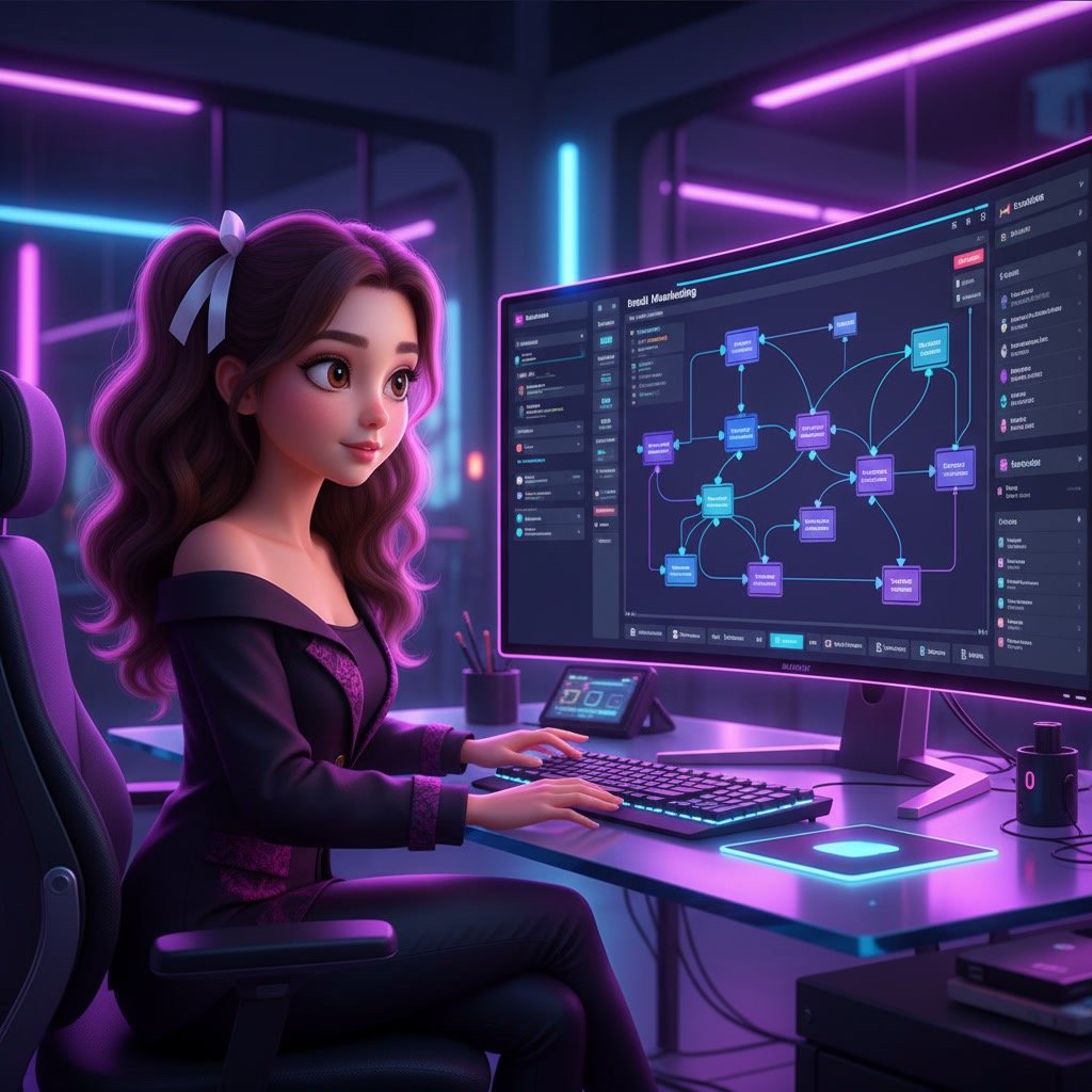 Systeme.io email automation workflow dashboard with AI assistant managing campaigns