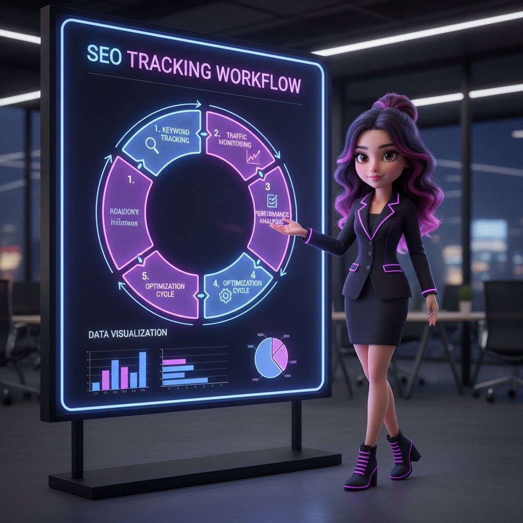 SEO tracking workflow from keyword monitoring to performance optimization