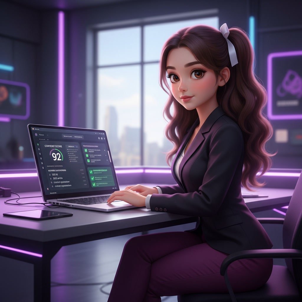 NeuronWriter content optimization workflow showing SEO improvements and keyword suggestions