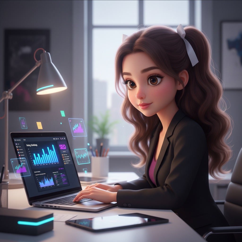 AI SEO Tools dashboard showing keyword rankings and analytics