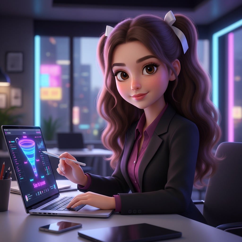 ClickFunnels funnel builder creating a sales funnel on a laptop dashboard