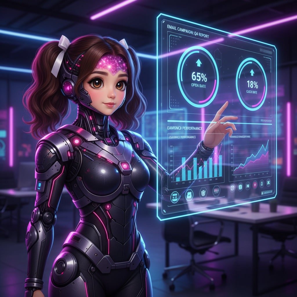 Email marketing performance dashboard from an ActiveCampaign automation campaign