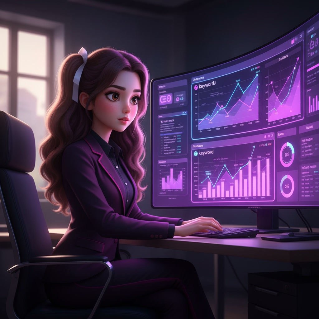 AI analyzing SEO performance and competitor data