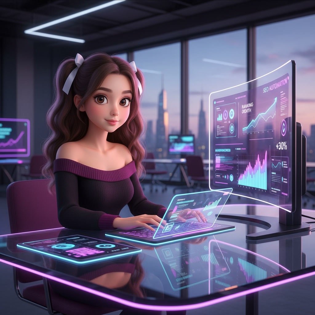 AI-driven SEO software dashboard automating website optimization